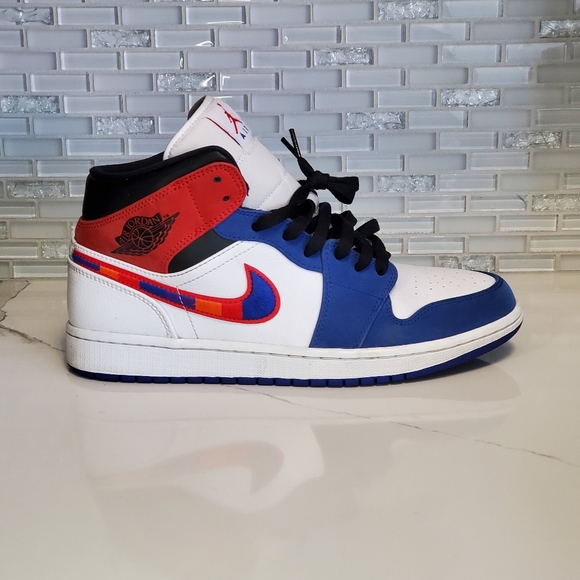 Air Jordan 1 Mid Multi-color Swoosh 852542-146 - Picture 2 of 10